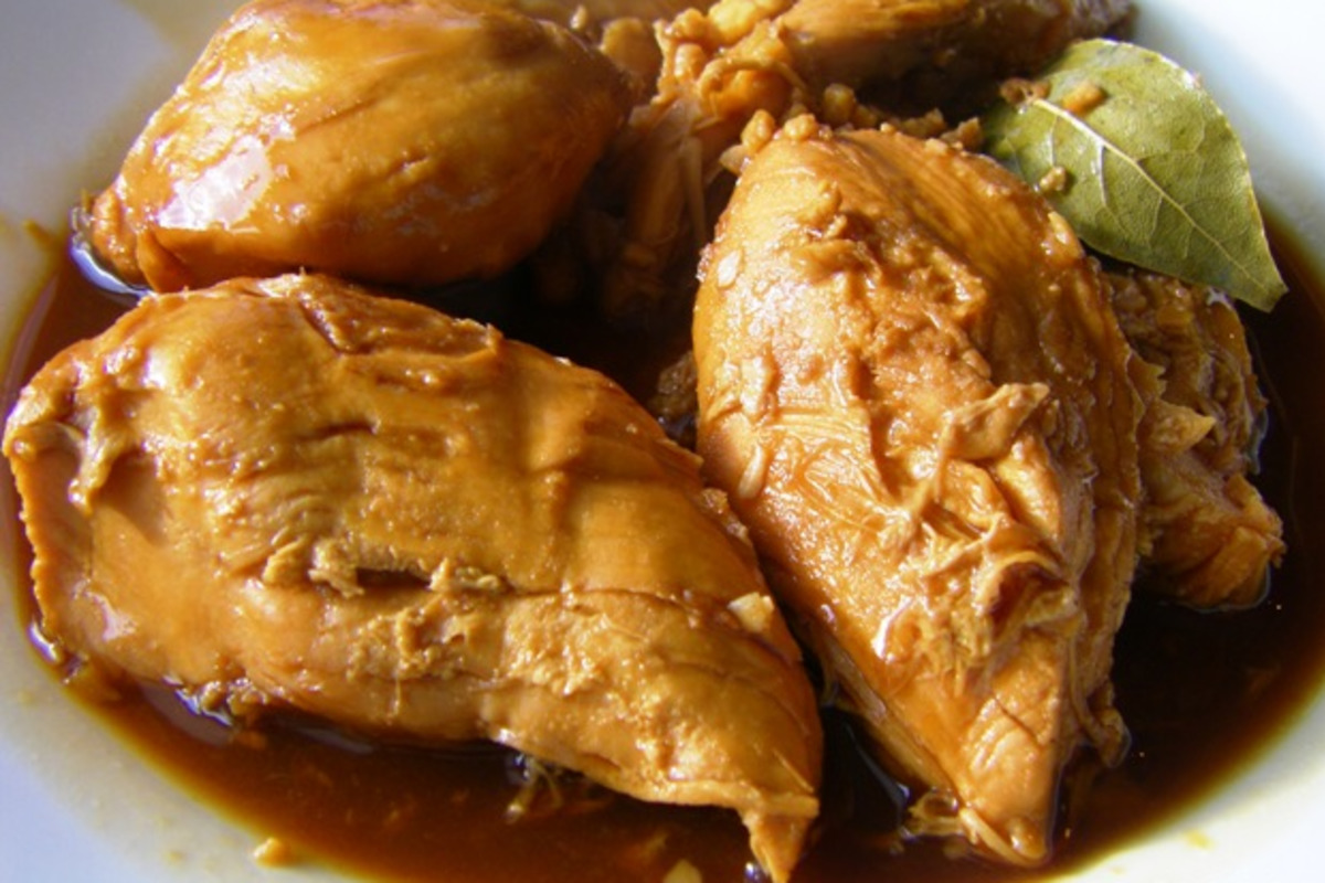 Chicken Adobo Simmered in Coconut Milk