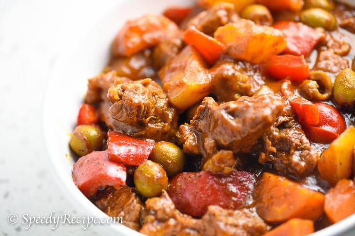 Beef Kaldereta with Tomato and Potato