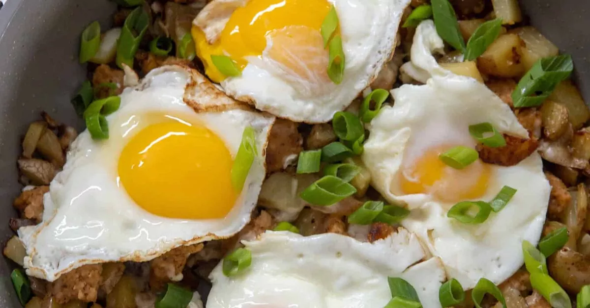 Family Name Potato Hash with Crispy Eggs