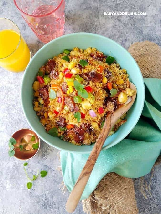 Cassava Flour Farofa with Caramelized Onions