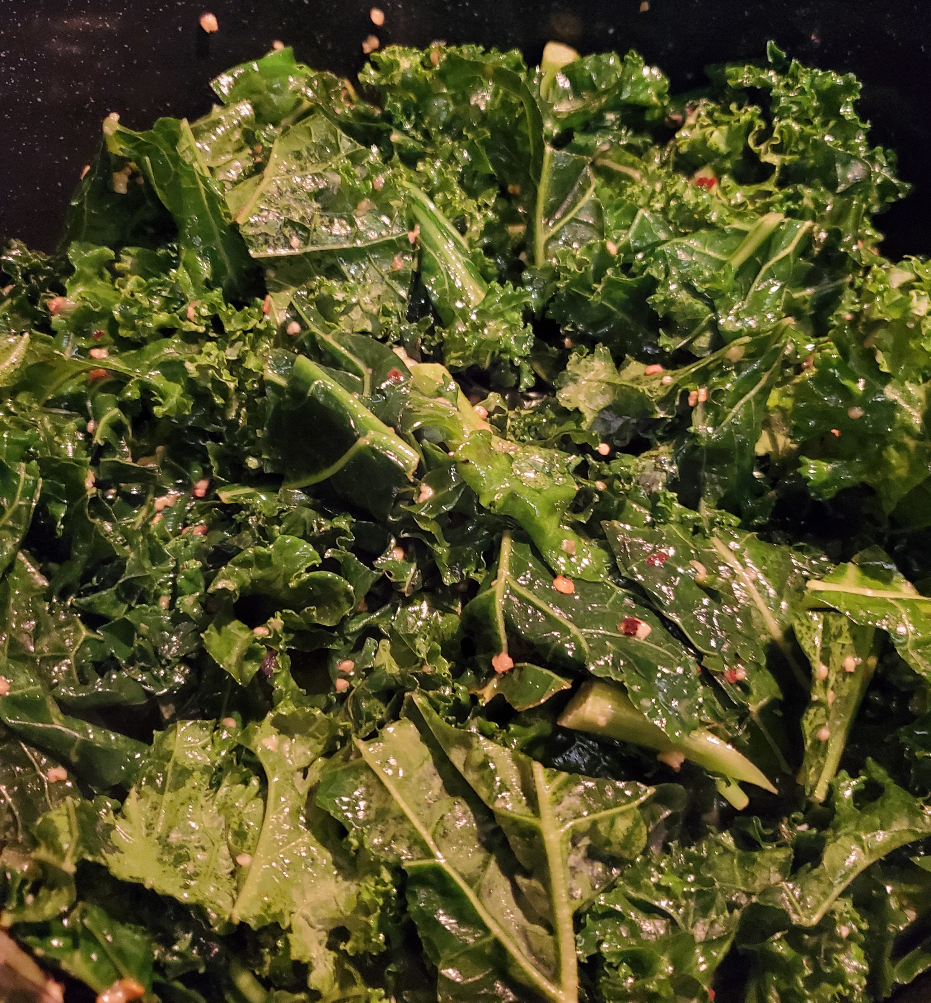 Sautéed Kale with Lemon Zest and Toasted Almonds