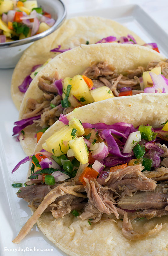 Slow-Cooked Pork Shoulder Tacos with Pineapple Salsa