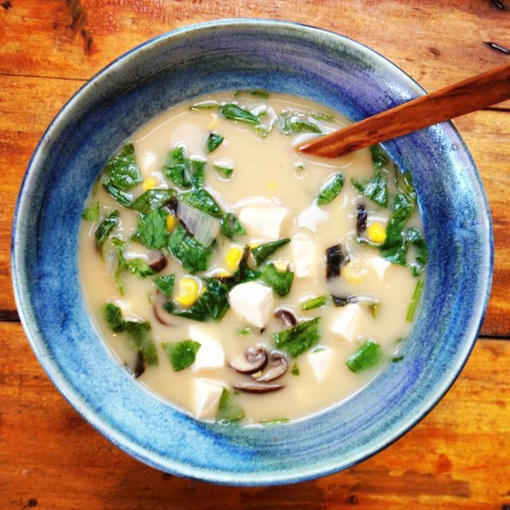 Coconut Taro Soup with Lime Zest