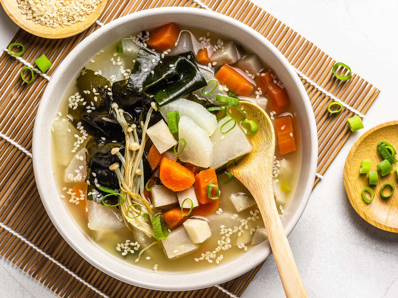 Miso-Daikon Soup with Toasted Sesame
