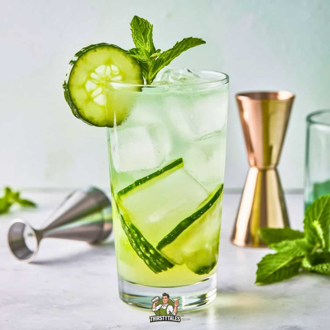 Cucumber-Mint Gin Cocktail