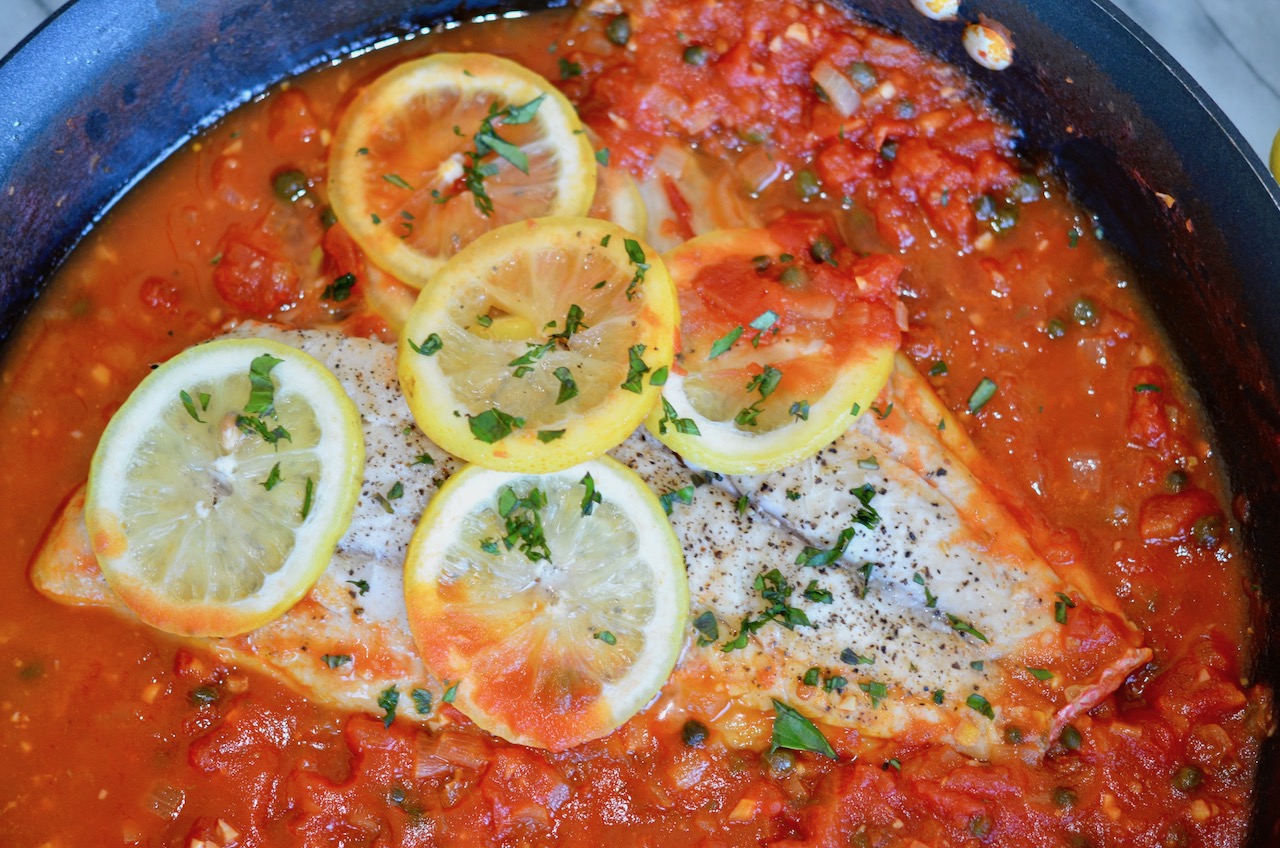 Lime-Cured Sea Bass with Tomato and Red Onion