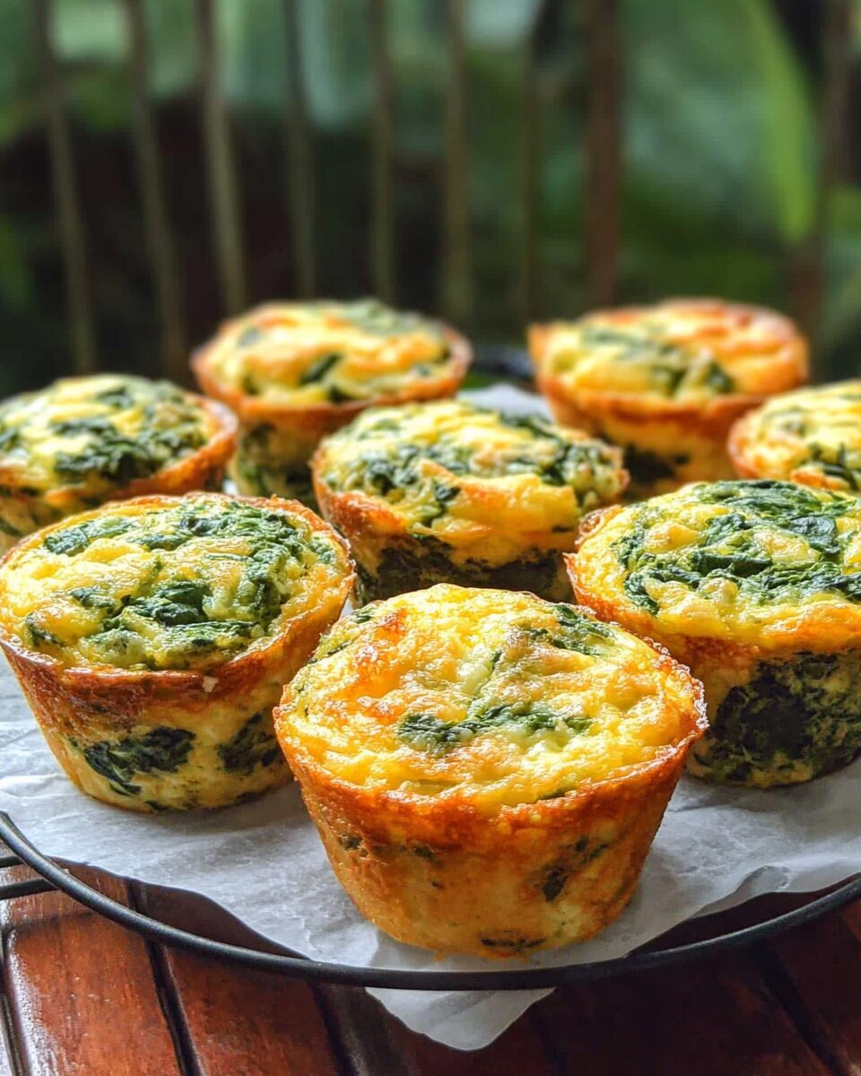 Cheesy Spinach and Onion Egg Muffins