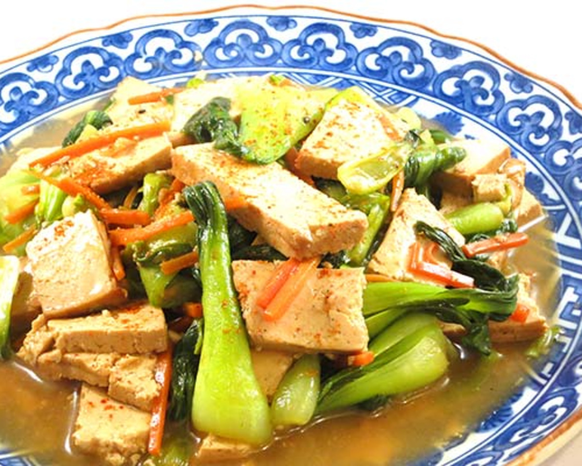 Soy-Glazed Bok Choy and Tofu