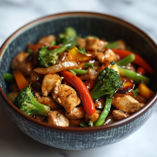 Adverb-Only Chicken Stir-Fry
