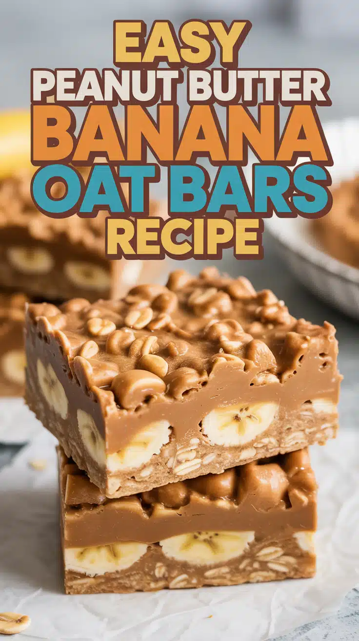 No-Bake Peanut Butter Banana Oat Bars