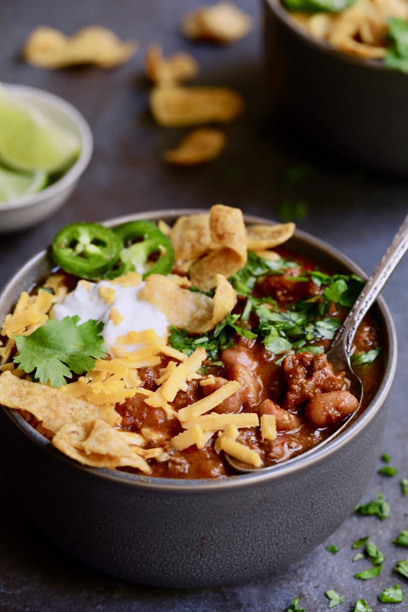 Poblano and Chipotle Beef Chili