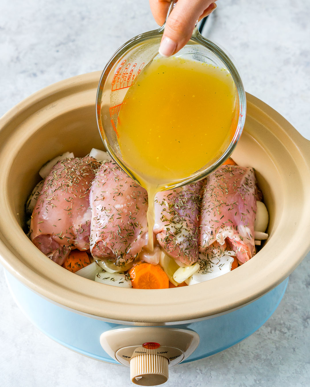Slow Cooker Rosemary-Garlic Chicken with Root Vegetables