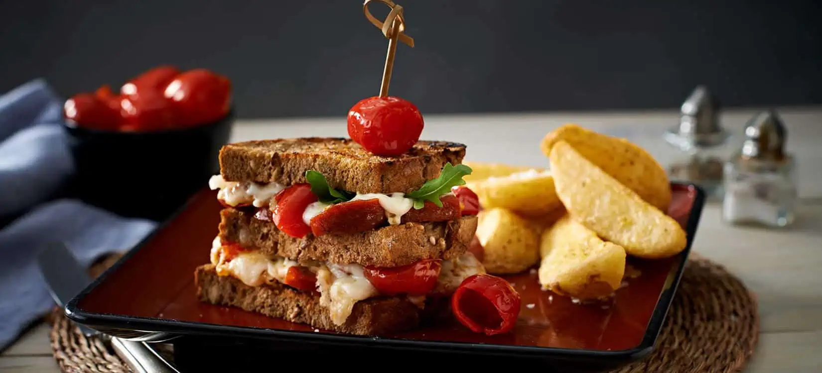 Grilled Chorizo and Red Peppers