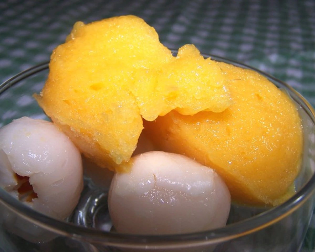 Mango Mint Sorbet with Lime