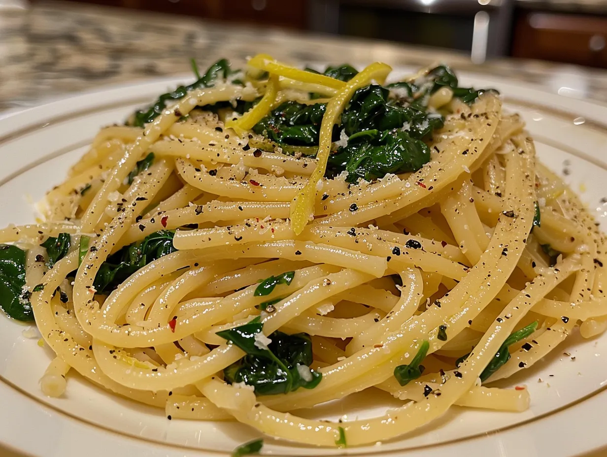 Lemon-Dill Pasta with White Beans and Spinach