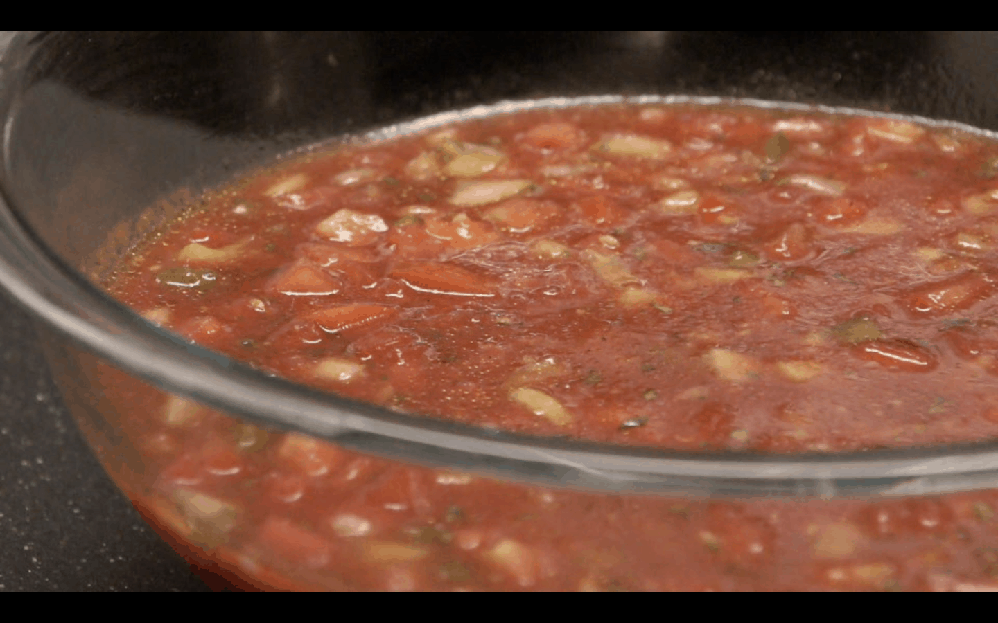 Aperol-Infused Tomato Gazpacho