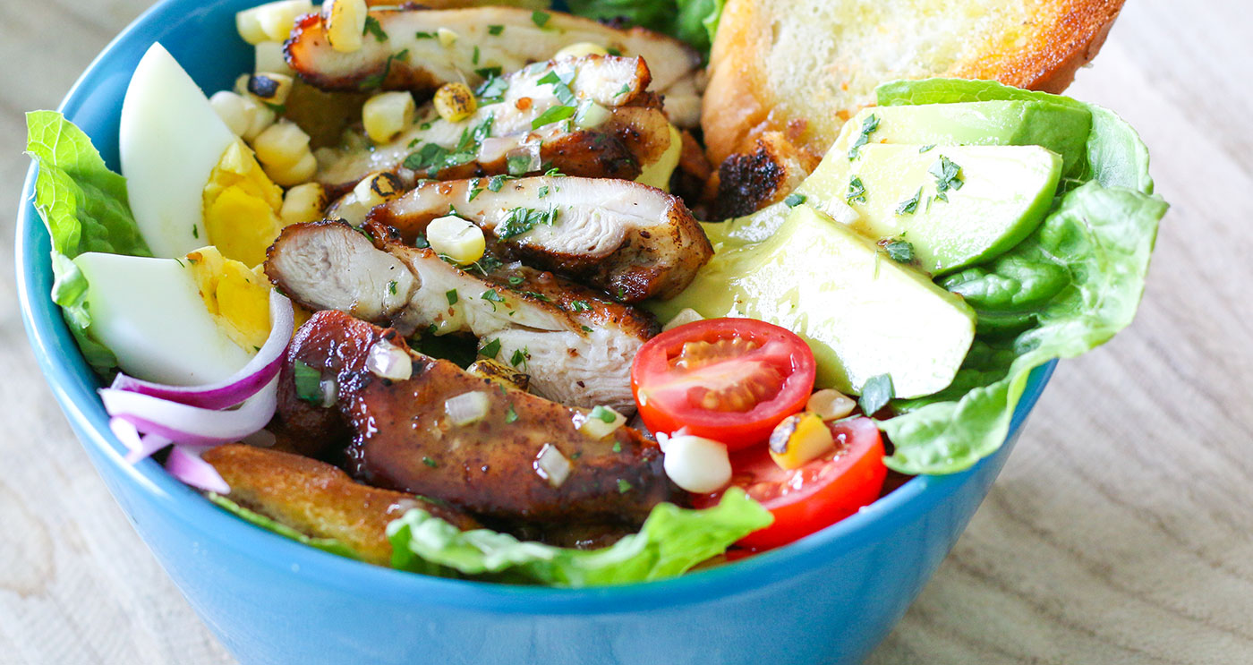 Chilled Avocado and Bacon Chicken Salad
