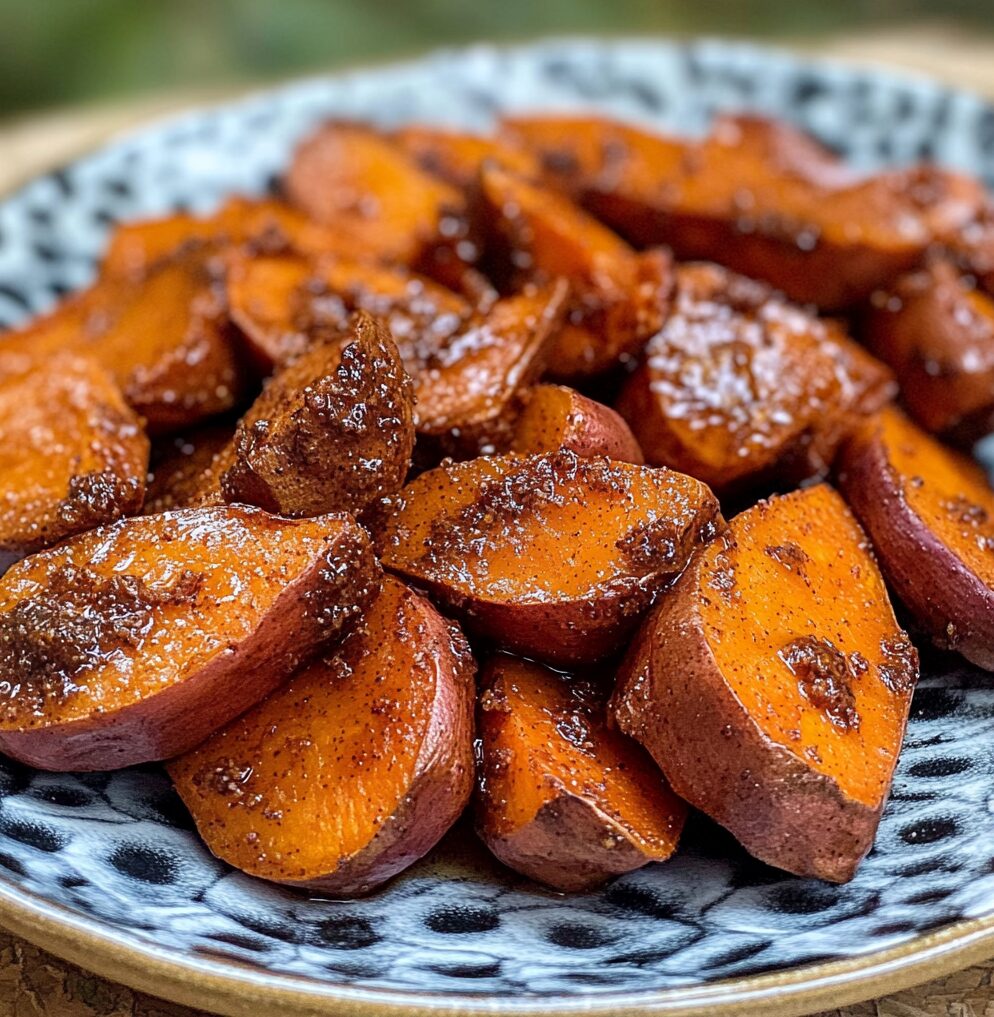 Maple-Roasted Sweet Potato and Apple Wedges with Cinnamon
