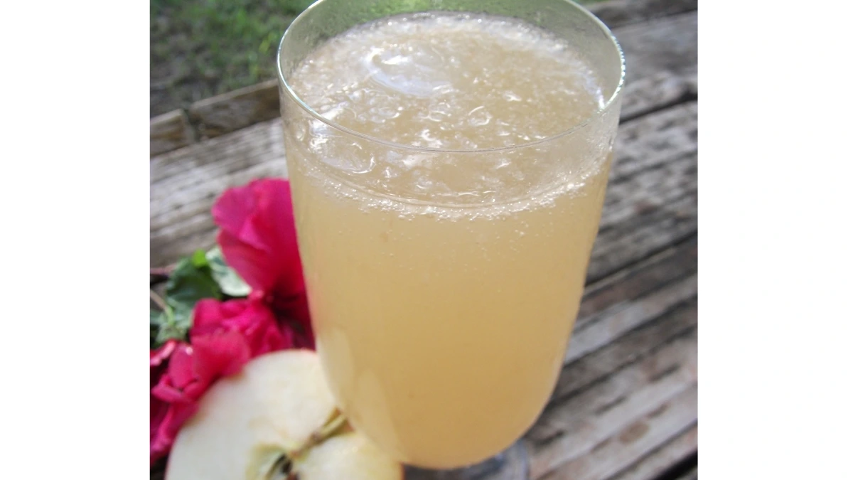 Steeped Ginger-Plum Fizz