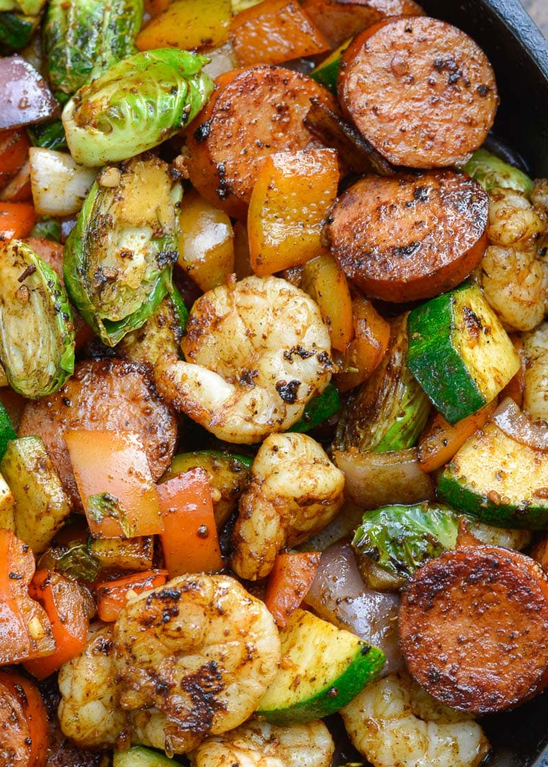 Cajun-Style Shrimp and Andouille Sausage Skillet