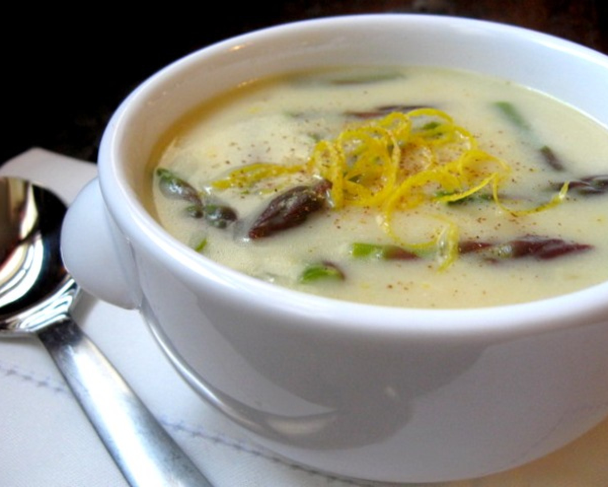 Clear Lemon-Herb Broth with Asparagus