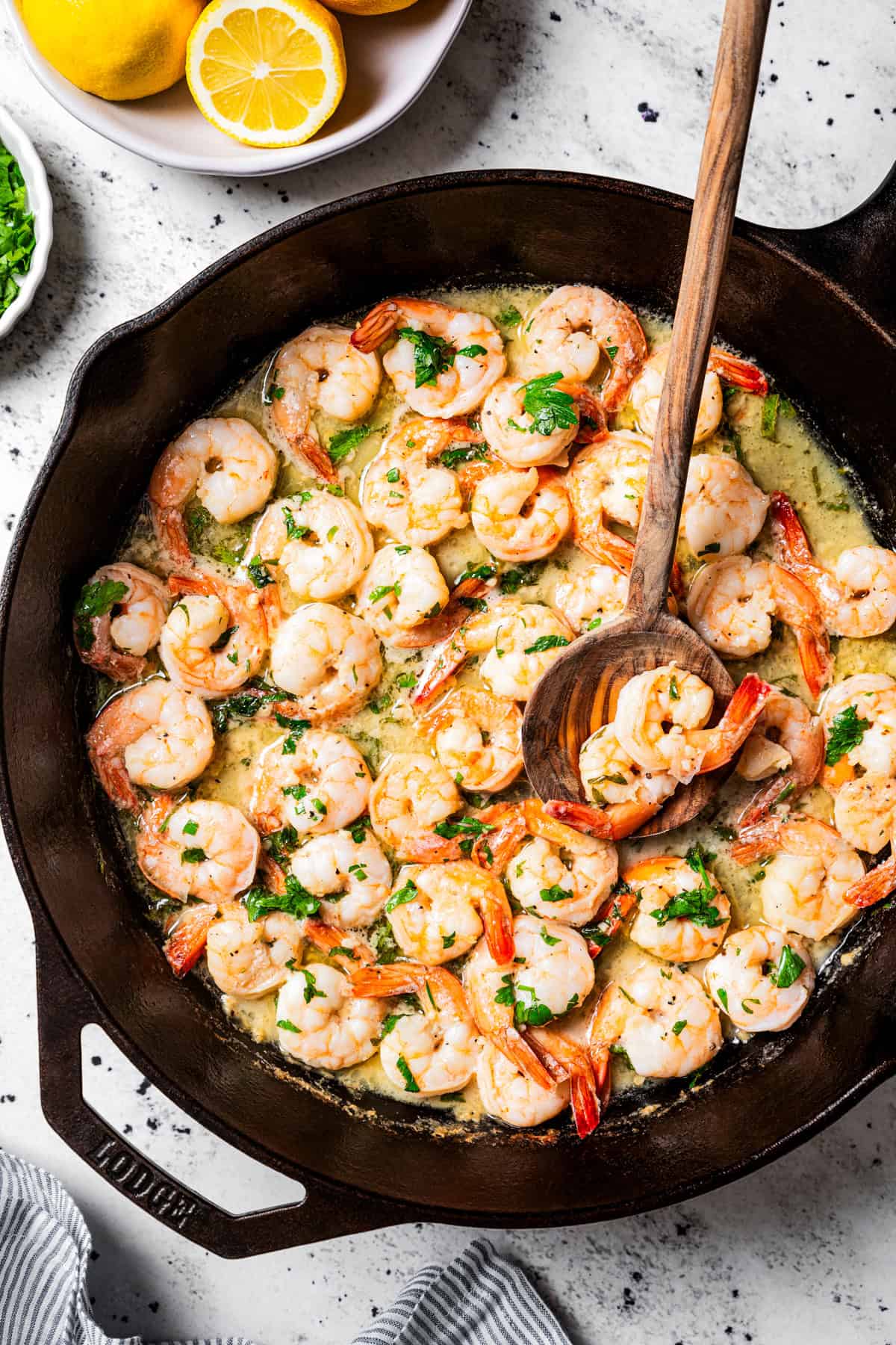Garlic-Sautéed Shrimp with Lemon and Capers