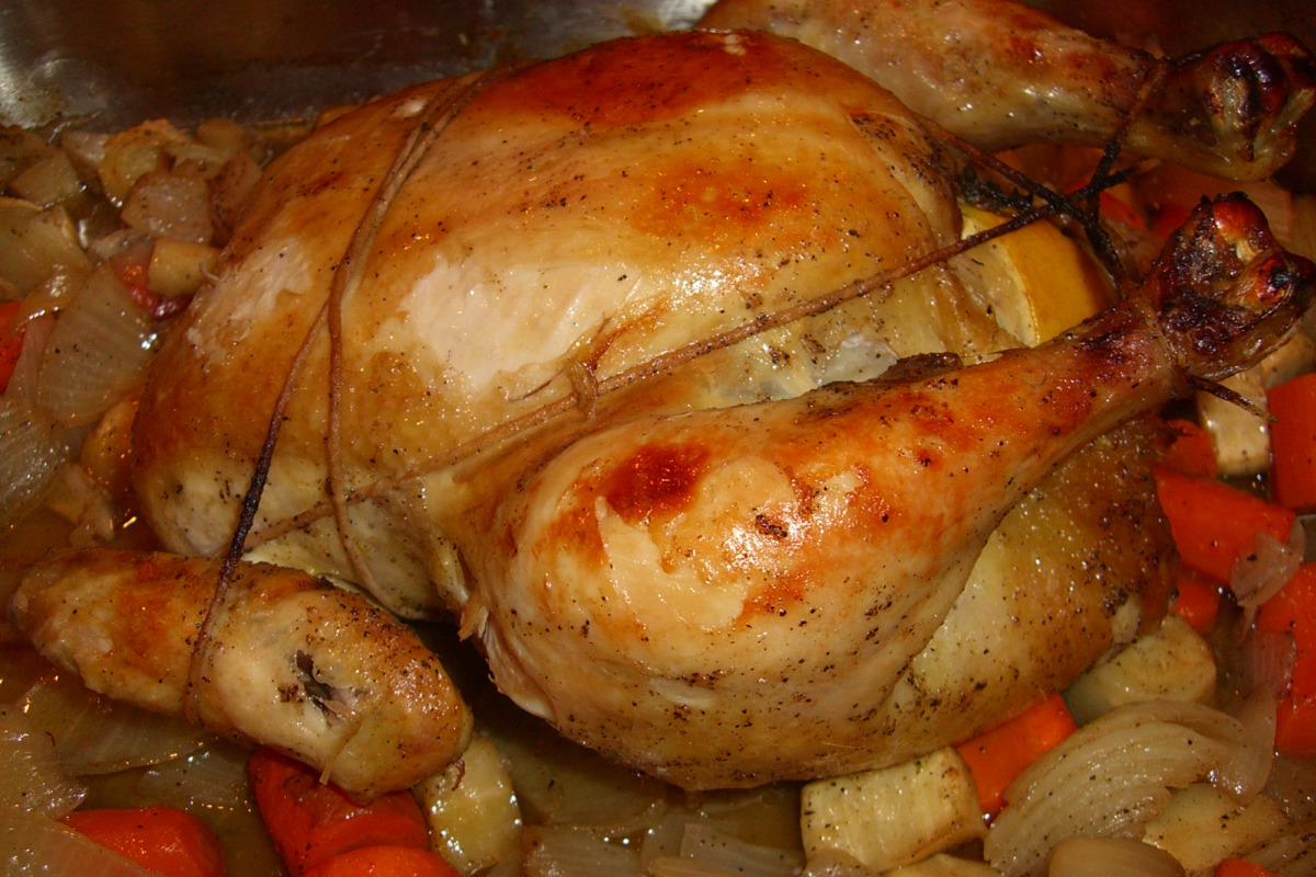Humble Roasted Chicken with Root Vegetables