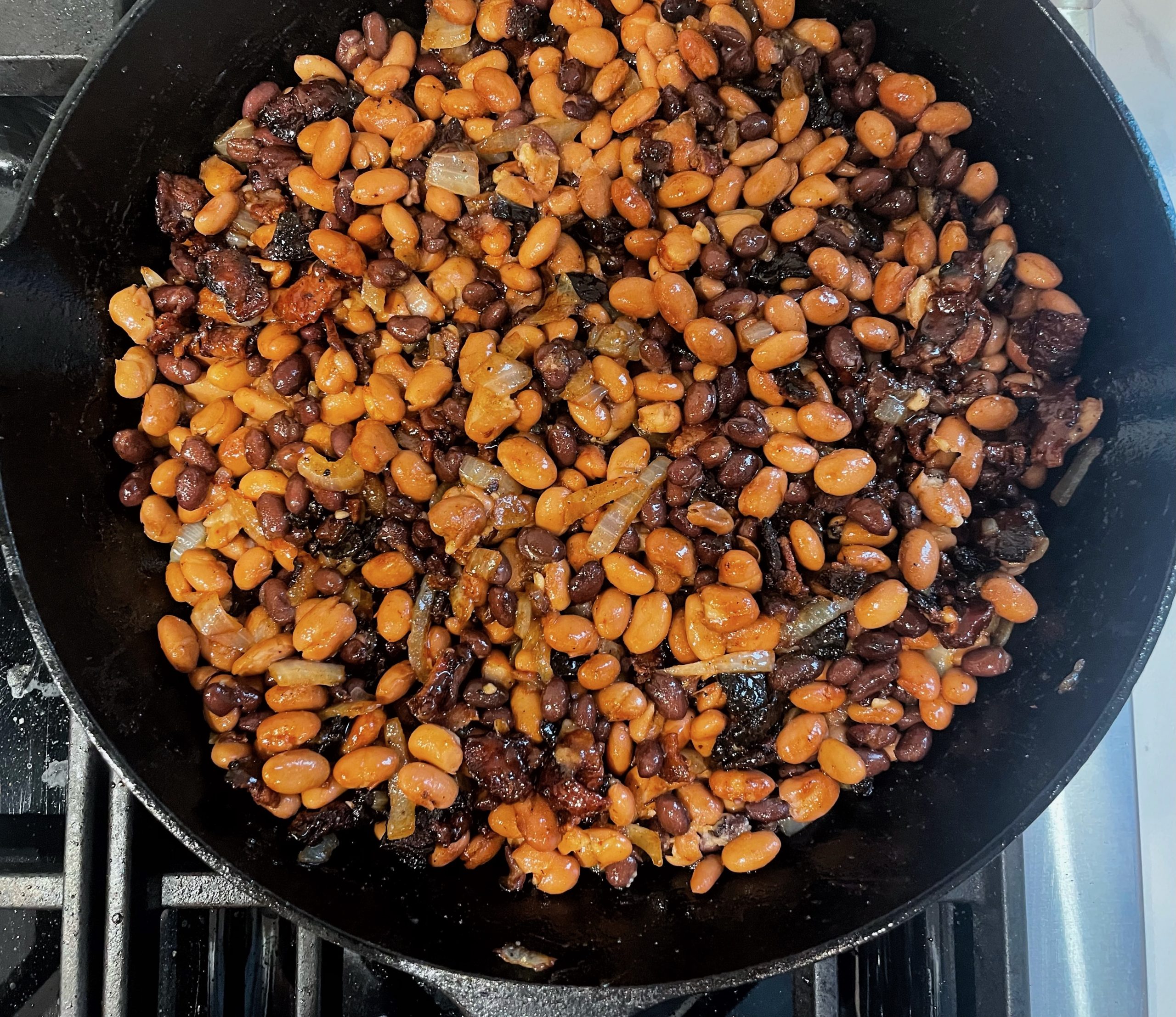 Slow-Cooked Baked Beans with Smoked Bacon