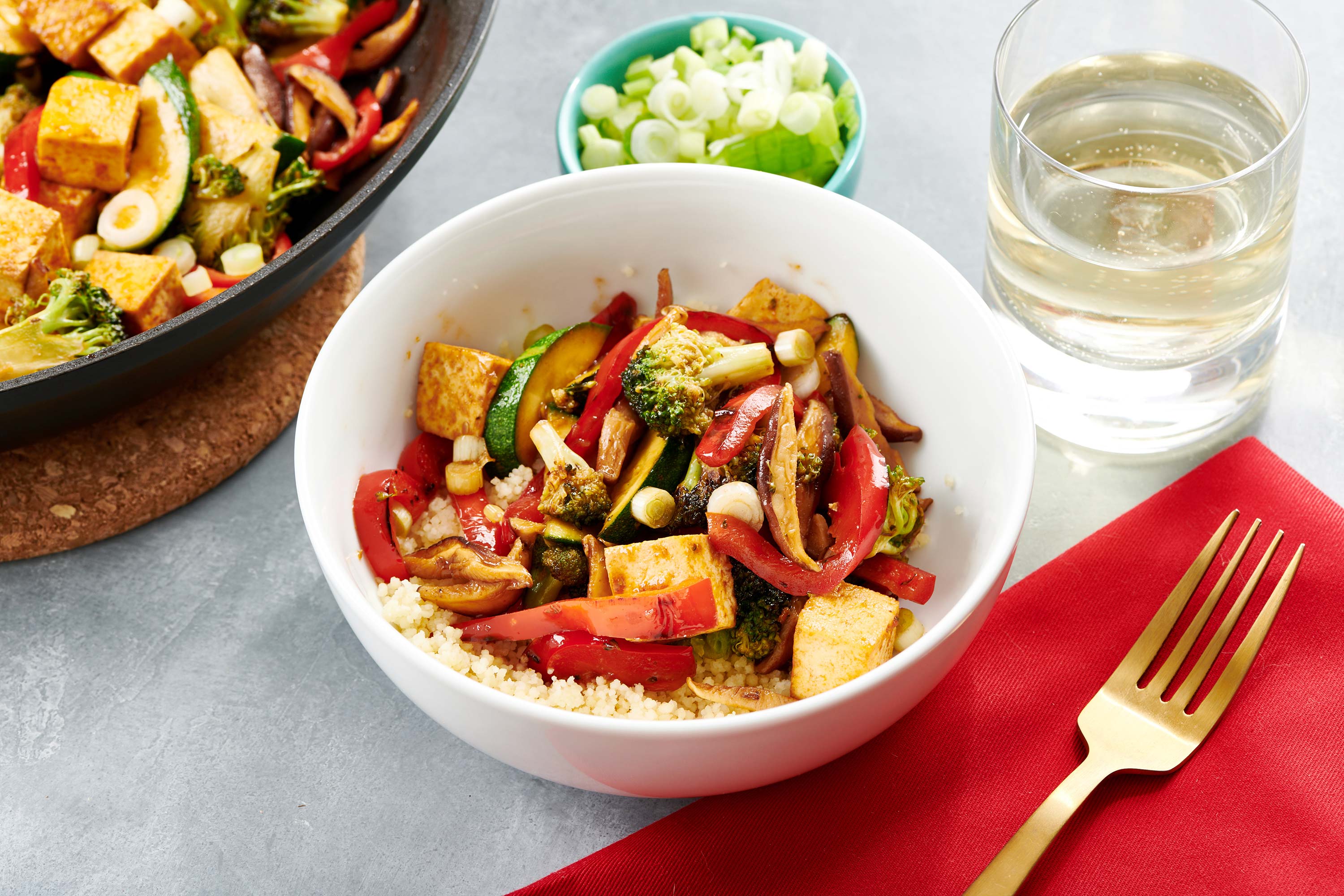 Stir-Fried Tofu and Vegetables with Sesame