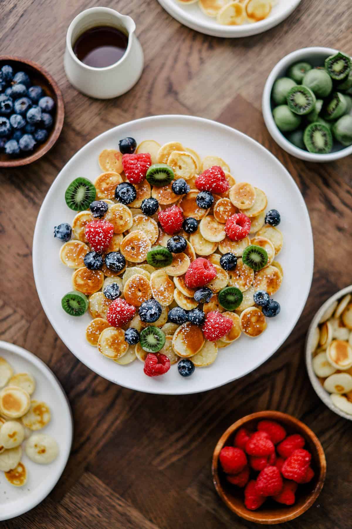 Mini Pancake 'Eggs' with Fresh Berry 'Yolks'