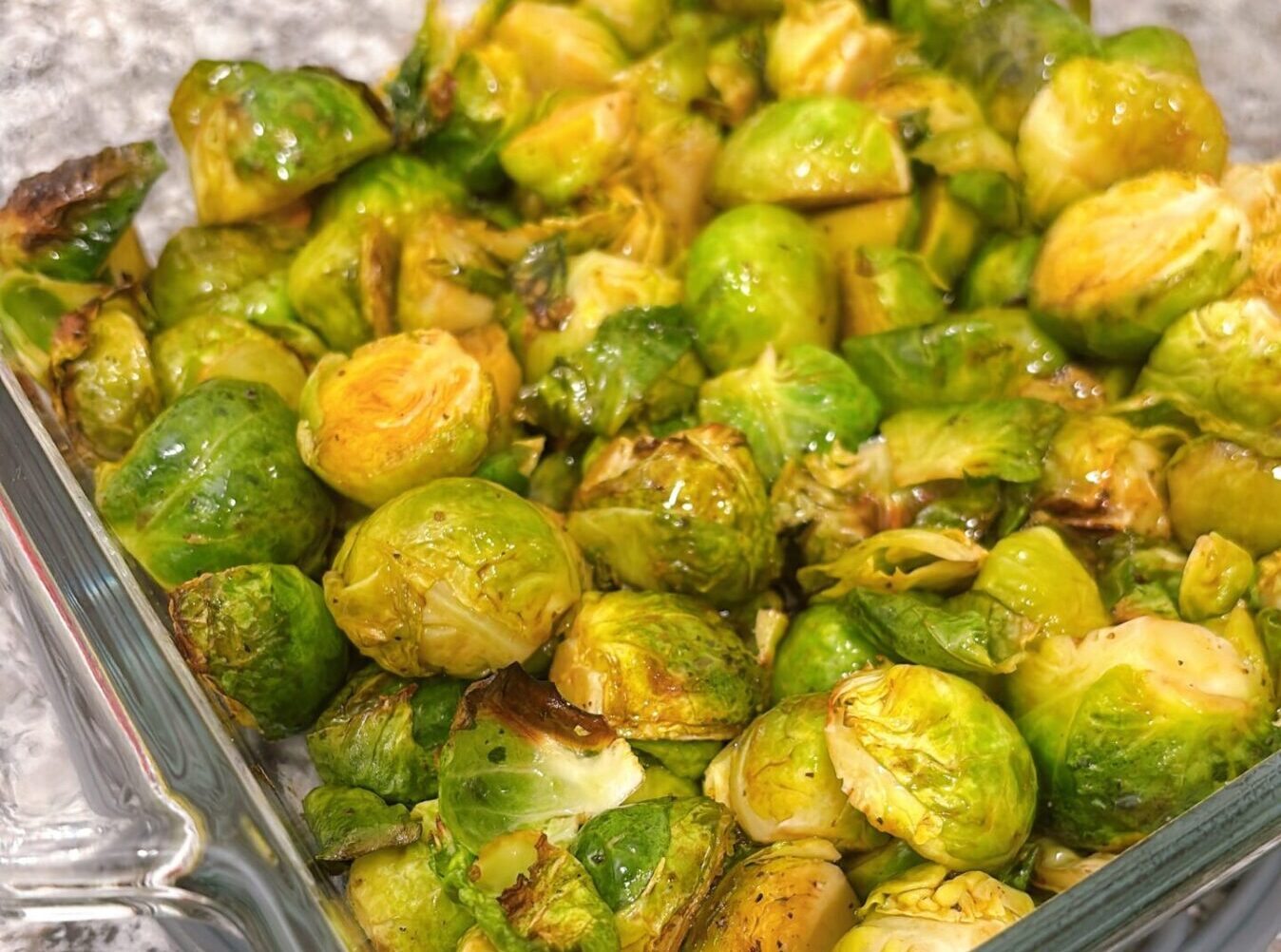Roasted Caramelized Brussels Sprouts with Balsamic Glaze