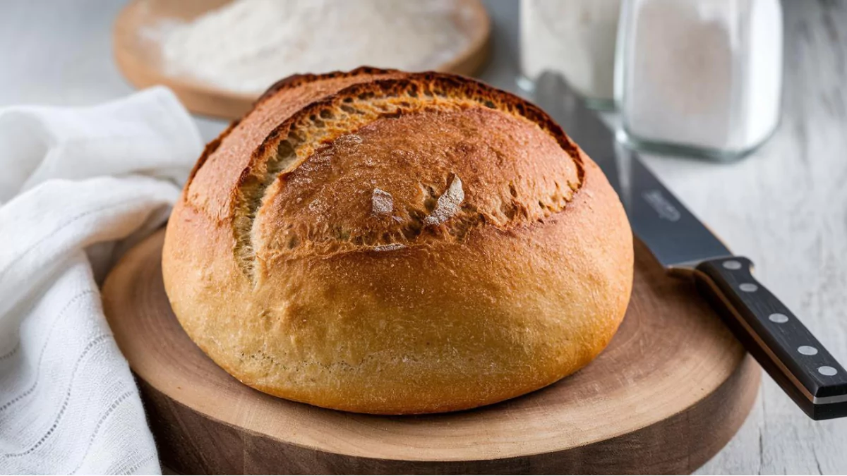 Oven-Baked White Bread with a Crisp Crust