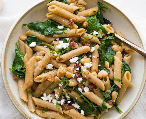 Lemon-Infused White Bean Pasta with Garlic Scallions