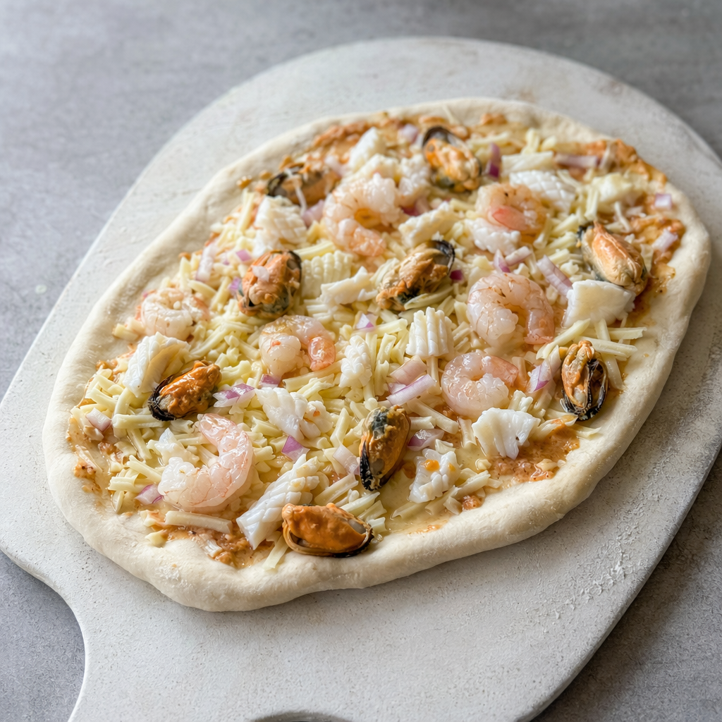 Half-Baked Seafood Flatbread