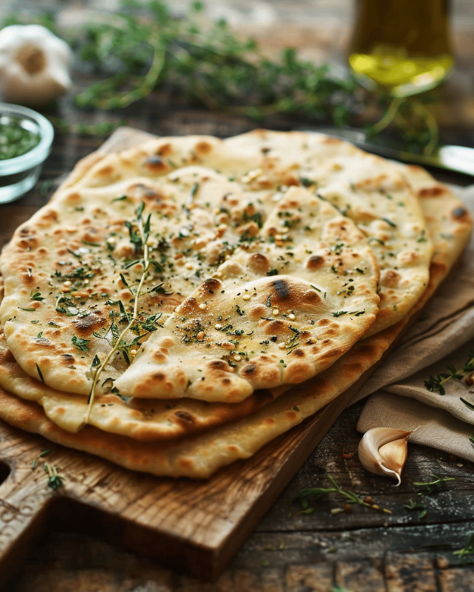 Thin Herb and Garlic Flatbread