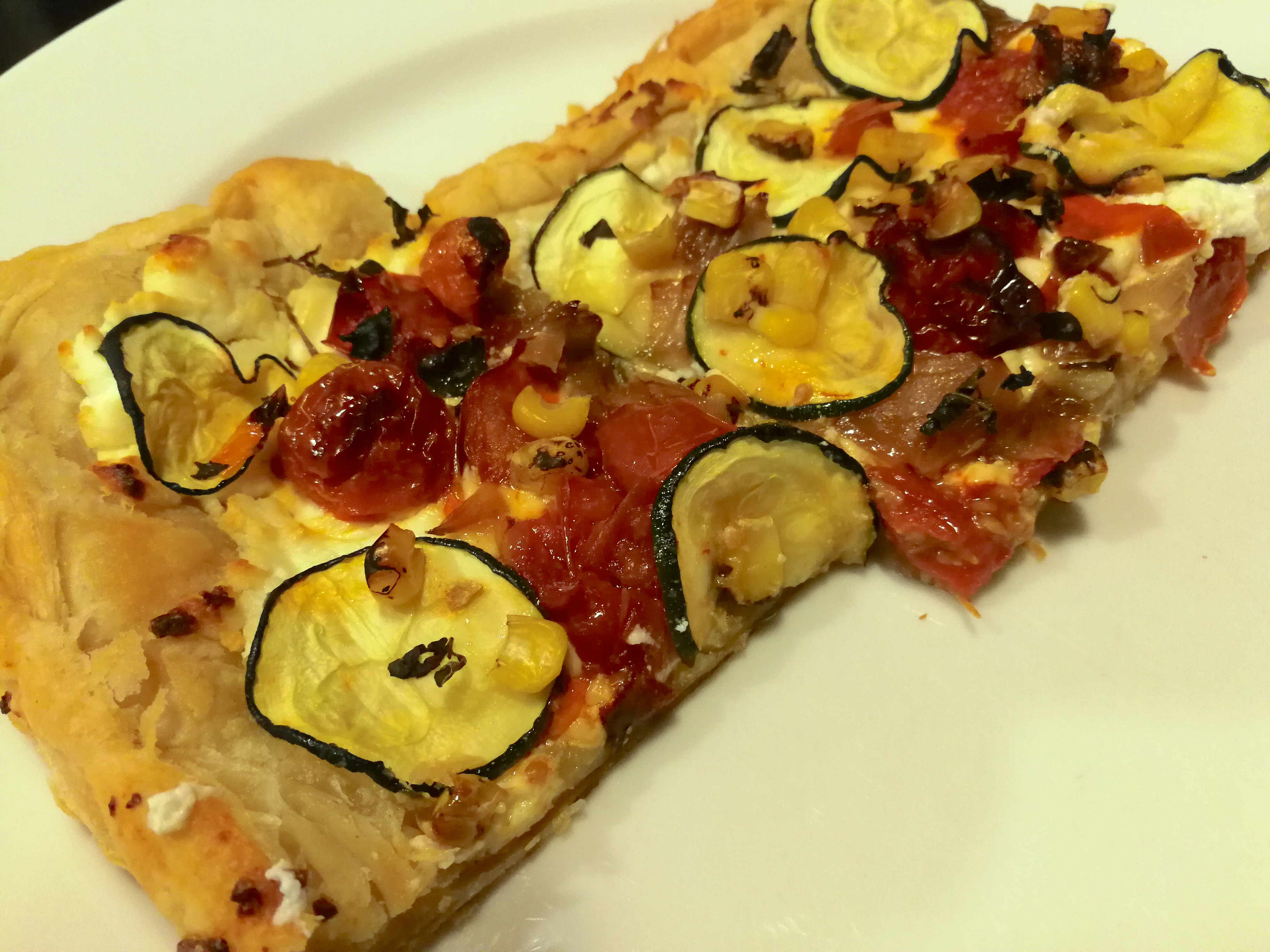 Baked Garden Vegetable Tart with Goat Cheese