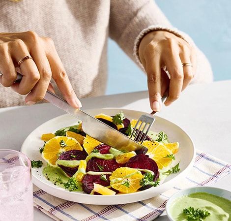 Citrus-Bitter Salad Dressing with Roasted Beets
