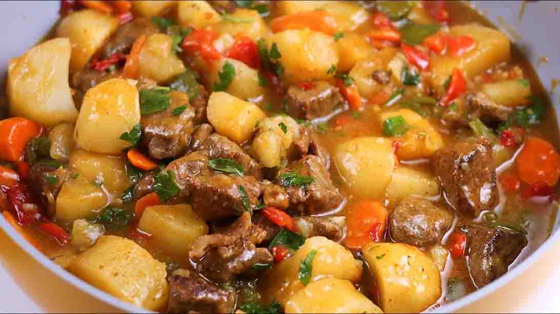 Beet and Potato Stew with Ginger and Cumin