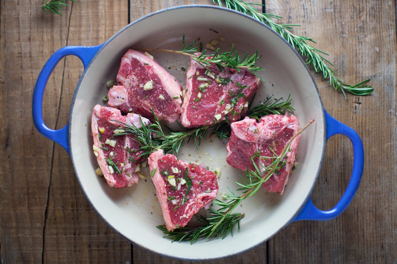 Sheet Pan Roasted Lamb with Garlic and Rosemary