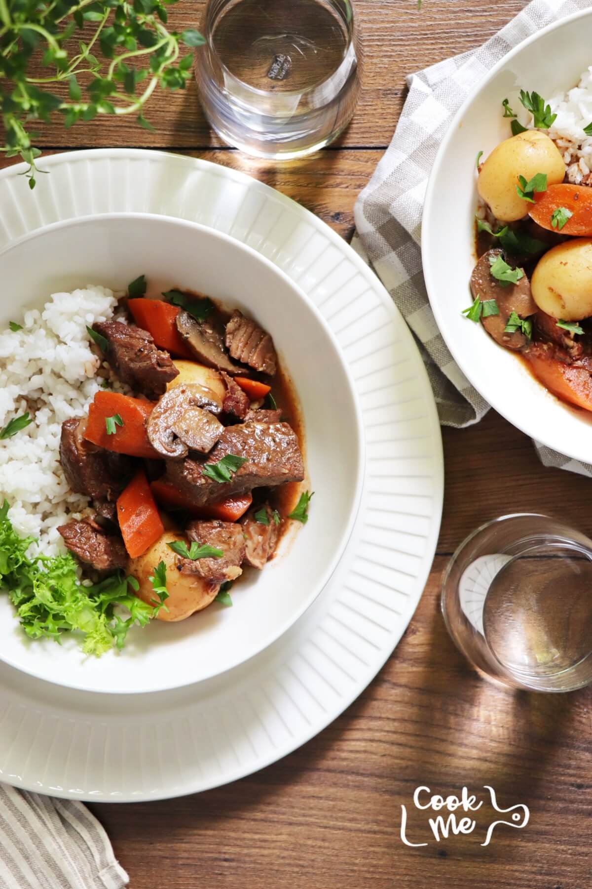Slow-Cooked Beef Bourguignon with Red Wine Reduction
