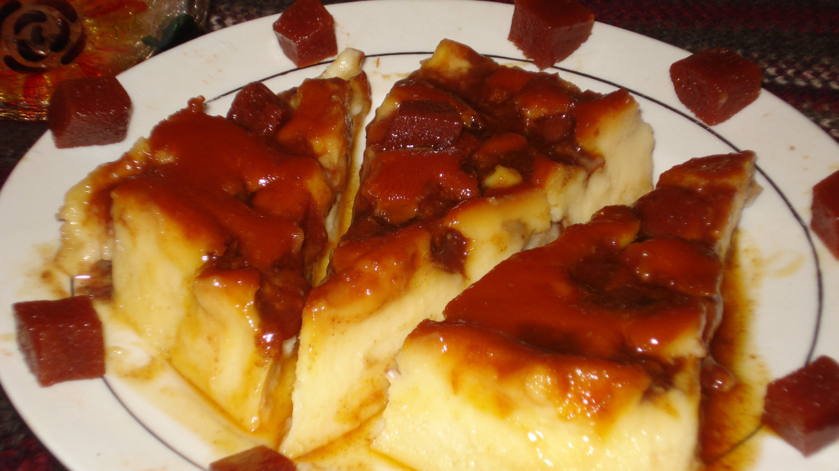 Guava and Cream Flan with Cinnamon