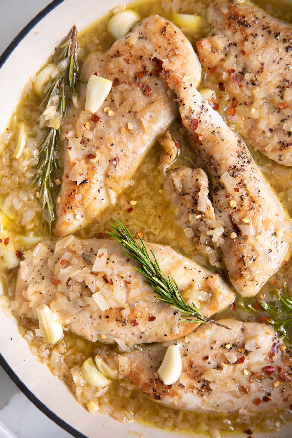 Tomato-Braised Chicken with Rosemary and Garlic