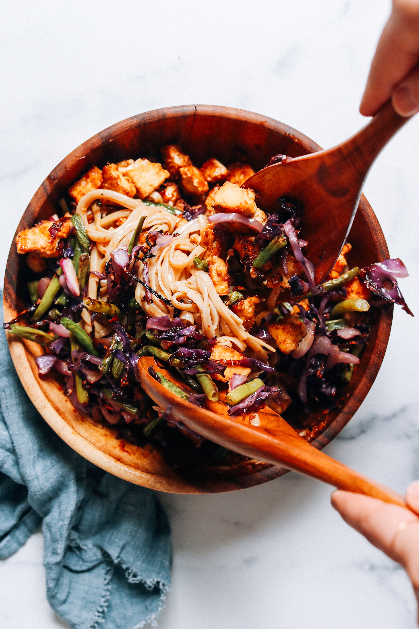 One-Pan Sesame Ginger Tofu Noodles
