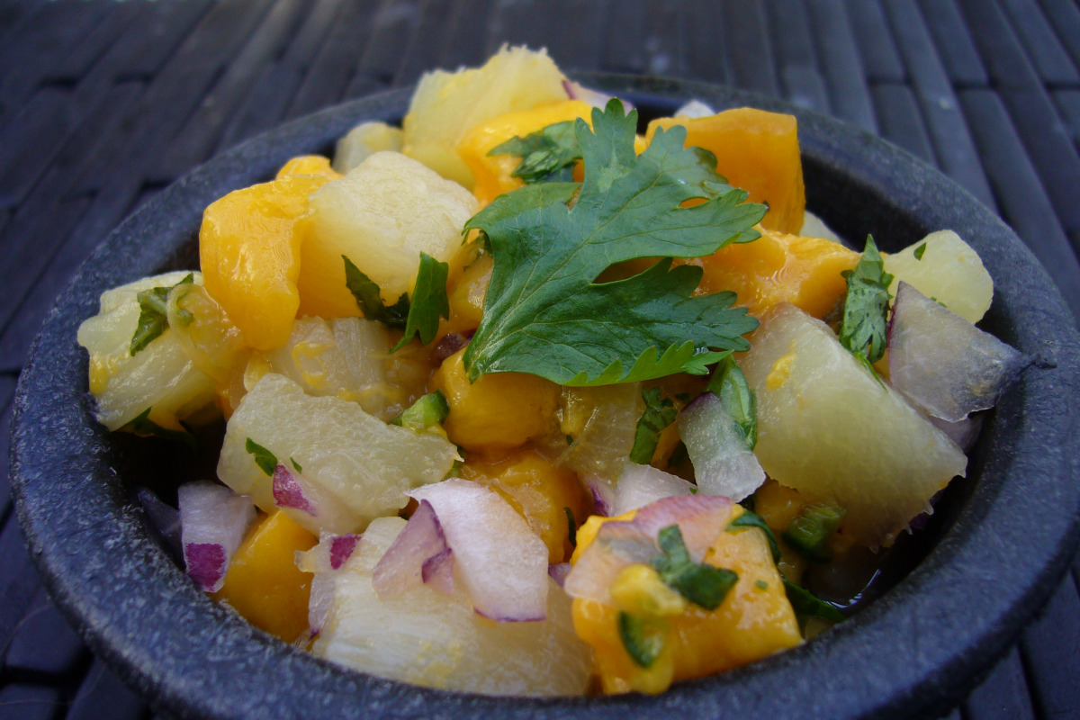 Mango-Pineapple Salsa with Lime and Cilantro