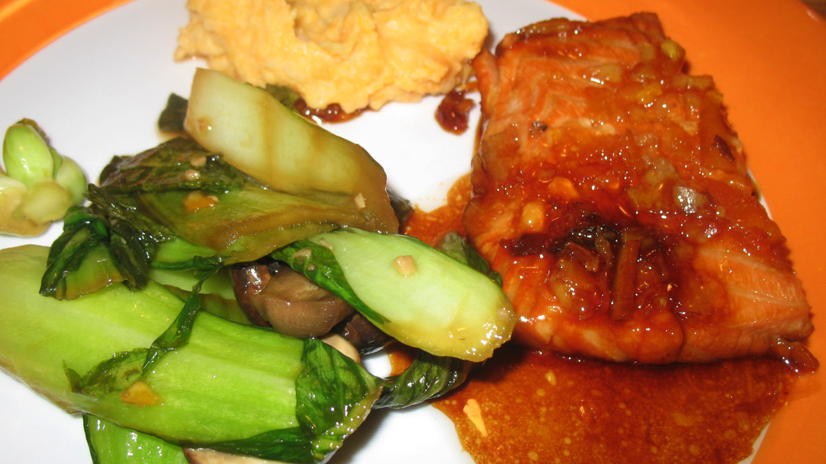 Honey-Soy Glazed Salmon with Bok Choy
