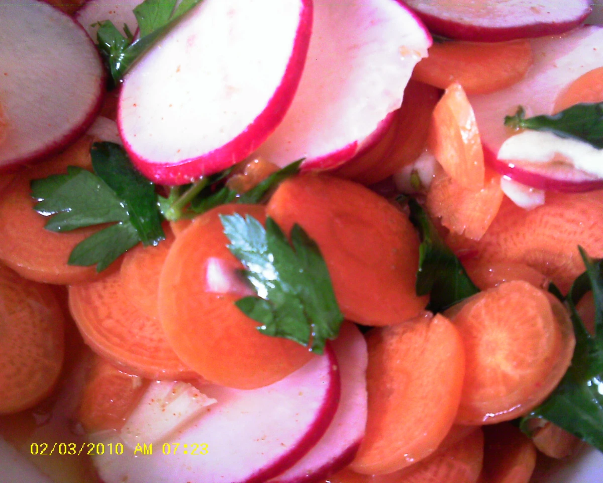 Roasted Carrot and Radish Salad with Lemon-Dill Dressing
