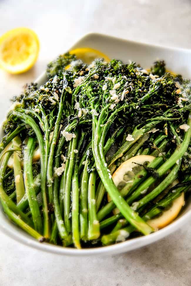Lemon-Garlic Roasted Broccoli with Parmesan