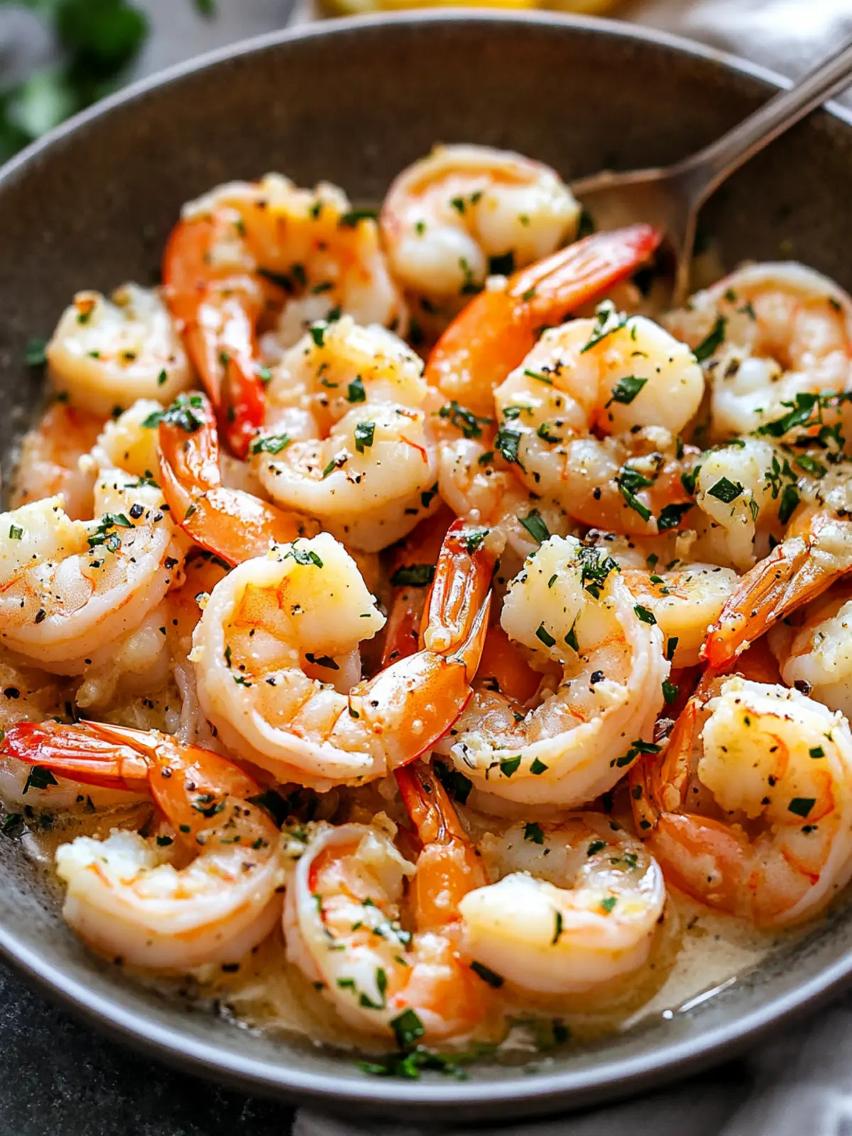 Golden Garlic Butter Shrimp Scampi