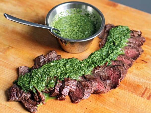 Pampas-Style Grilled Steak with Herb-Infused Chimichurri