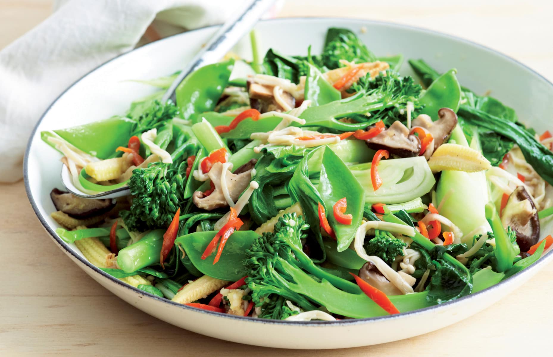 Mixed Vegetable Stir-Fry with Garlic and Ginger